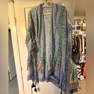 Bohemian Blue and Green Kimono